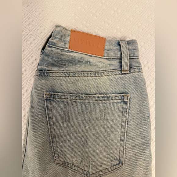 Pistola boyfriend Jean Relaxed Roller Distressed Denim Jeans Light Blue - Picture 5 of 10